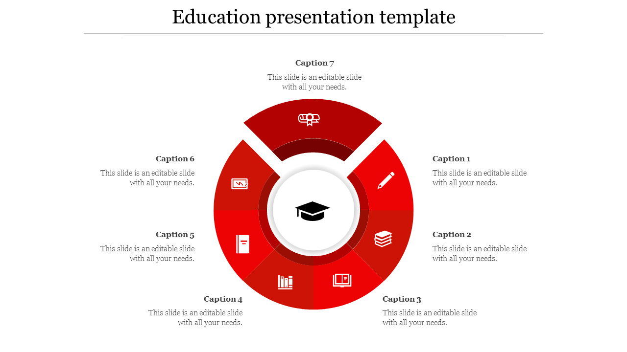 education presentation template-Red